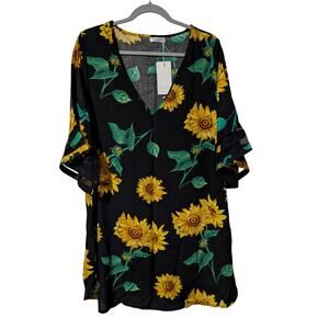 Ekouaer Women's Size M Sunflower Dress New With Tags